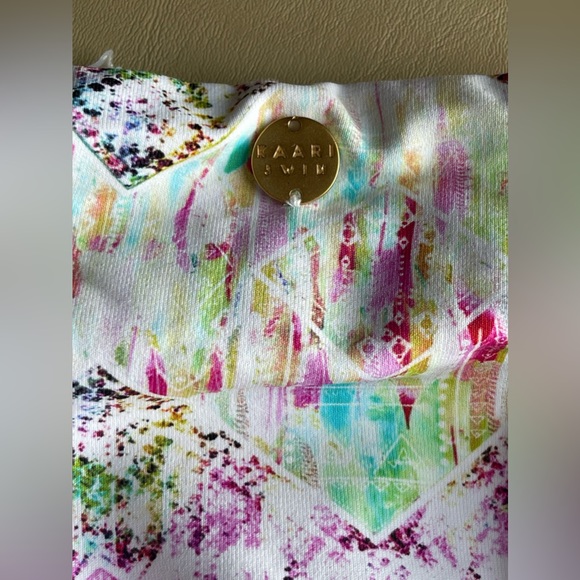 Boho Chic High Waisted Cut Out Side Tie Beaded Tassels Cheeky Bikini Bottom NWT - Picture 8 of 11